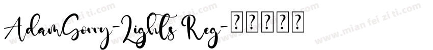 AdamGorry-Lights Reg字体转换